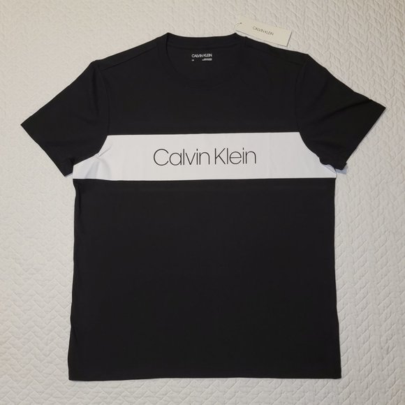 Calvin Klein Mens Black and White T-Shirt NWT